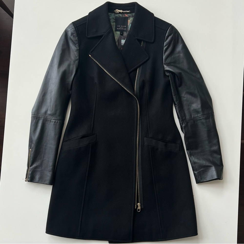 Black Wool Coat - Ted Baker London